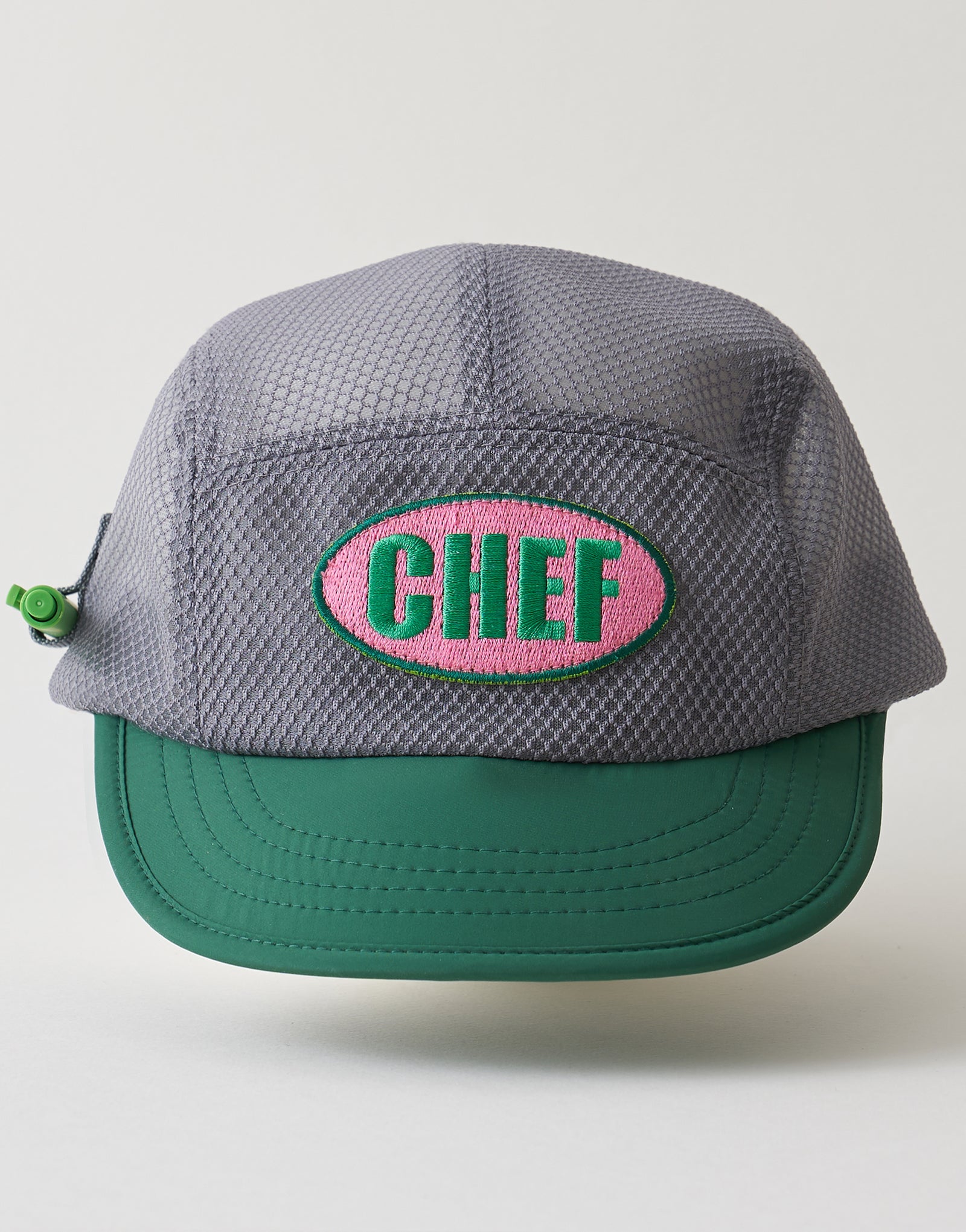 Pot à crayons tout en maille avec capuchon de camp #AH1994 Ciment + Vert trèfle