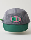Pot à crayons tout en maille avec capuchon de camp #AH1994 Ciment + Vert trèfle