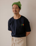 Chemises de chef à manches mi-longues en denim #AJ2002
