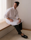 Pantalon de chef fuselé à cordon de serrage #AP1999 Gris foncé