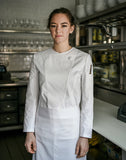 Veste de chef extensible à col rond Doep pour femme #AJ1953