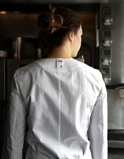 Veste de chef extensible à col rond Doep pour femme #AJ1953