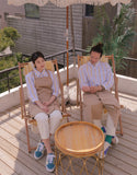 MOI Front slit chest apron #AA1984 Beige