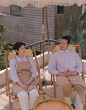 MOI Front slit chest apron #AA1984 Beige
