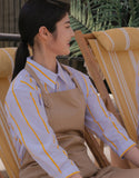 MOI Front slit chest apron #AA1984 Beige