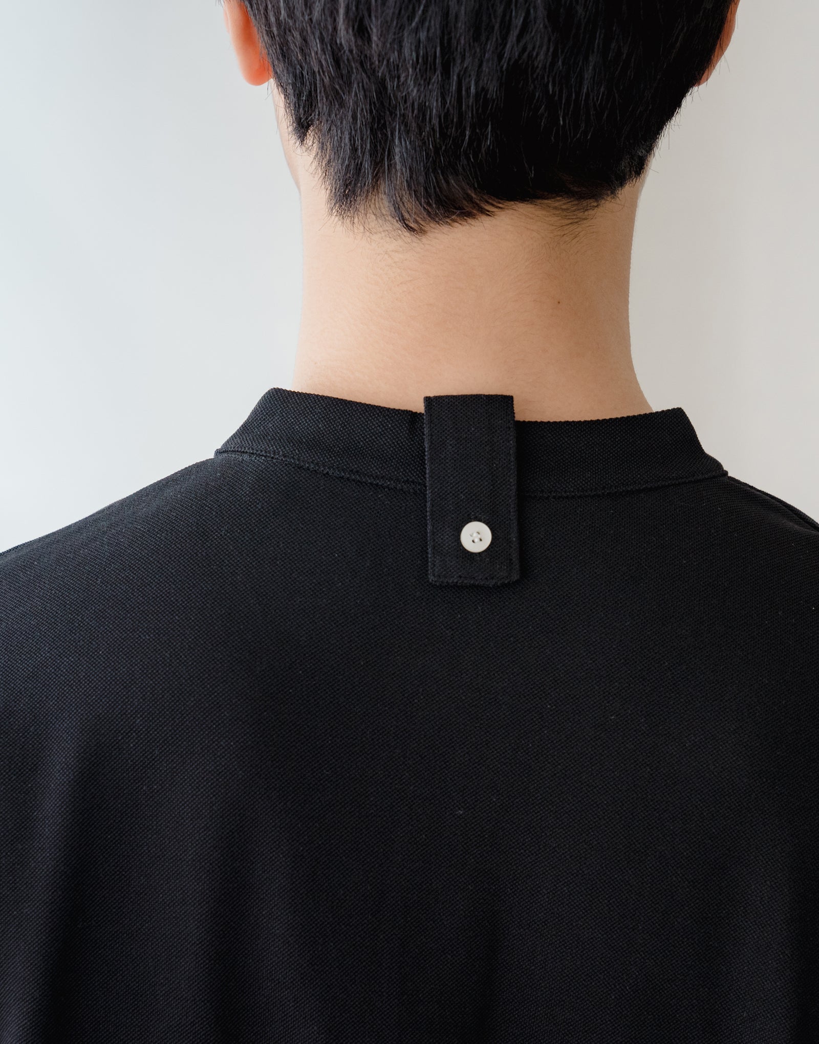 T-shirt PK à un bouton en Chine Kara #AT1997 Noir
