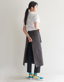 Tablier à taille fendue devant MOI #AA2004 Gris foncé