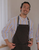 Chemise ample en coton à manches capri #AS1993 Rayures jaunes
