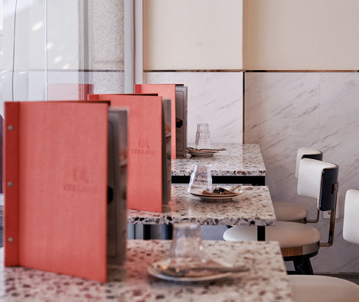 The best satisfying pasta brand, Italio, with a pink costume that resembles early spring.