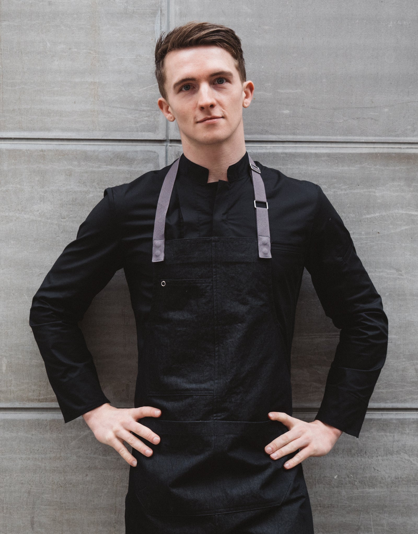 strap change custom Bib apron #AA1976 denim black