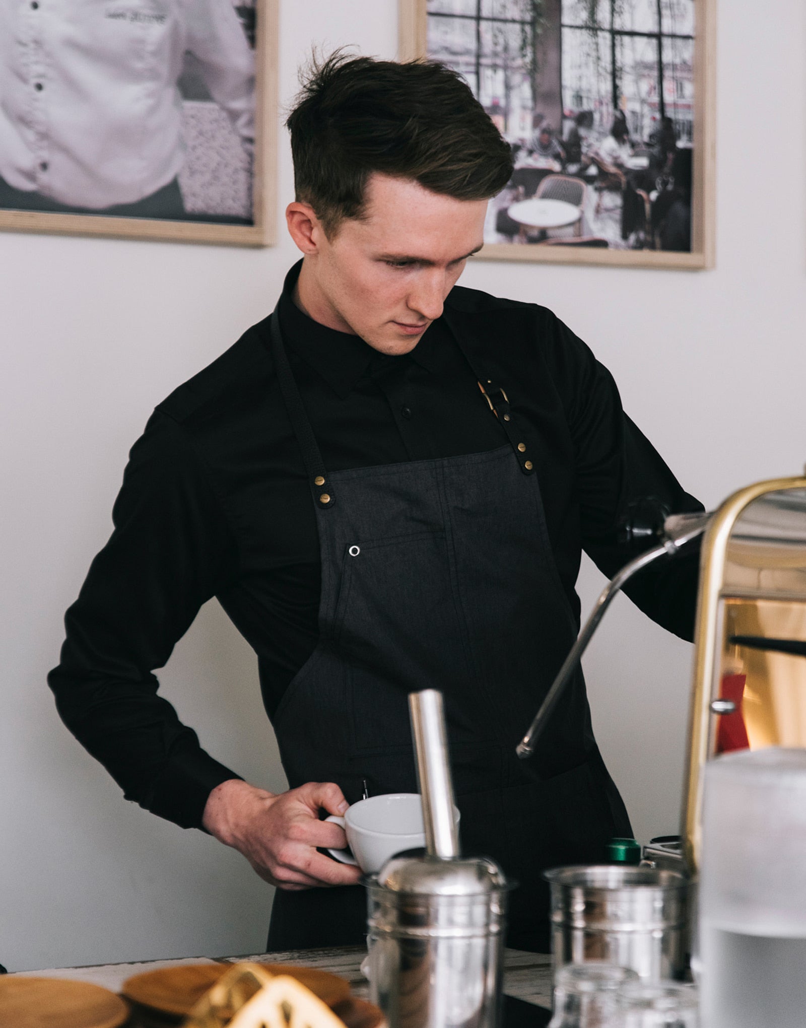 strap change custom Bib apron #AA1976 black