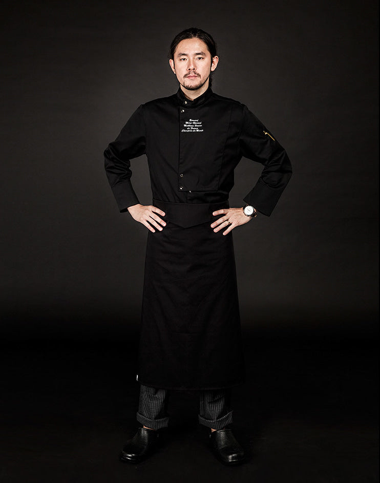 v-folding apron black #AA1662