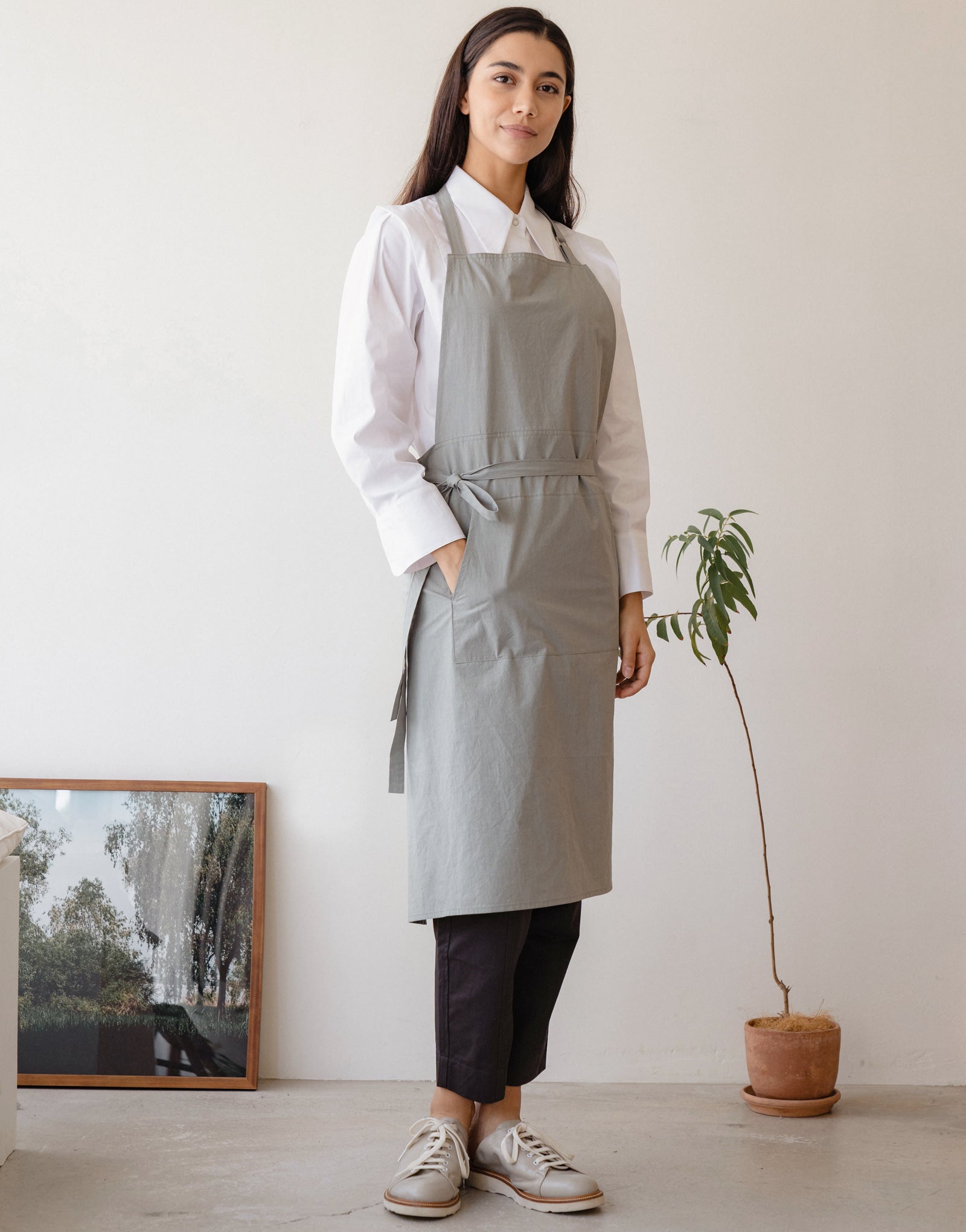 Page nsck strap chest apron #AA2011 Sage garden