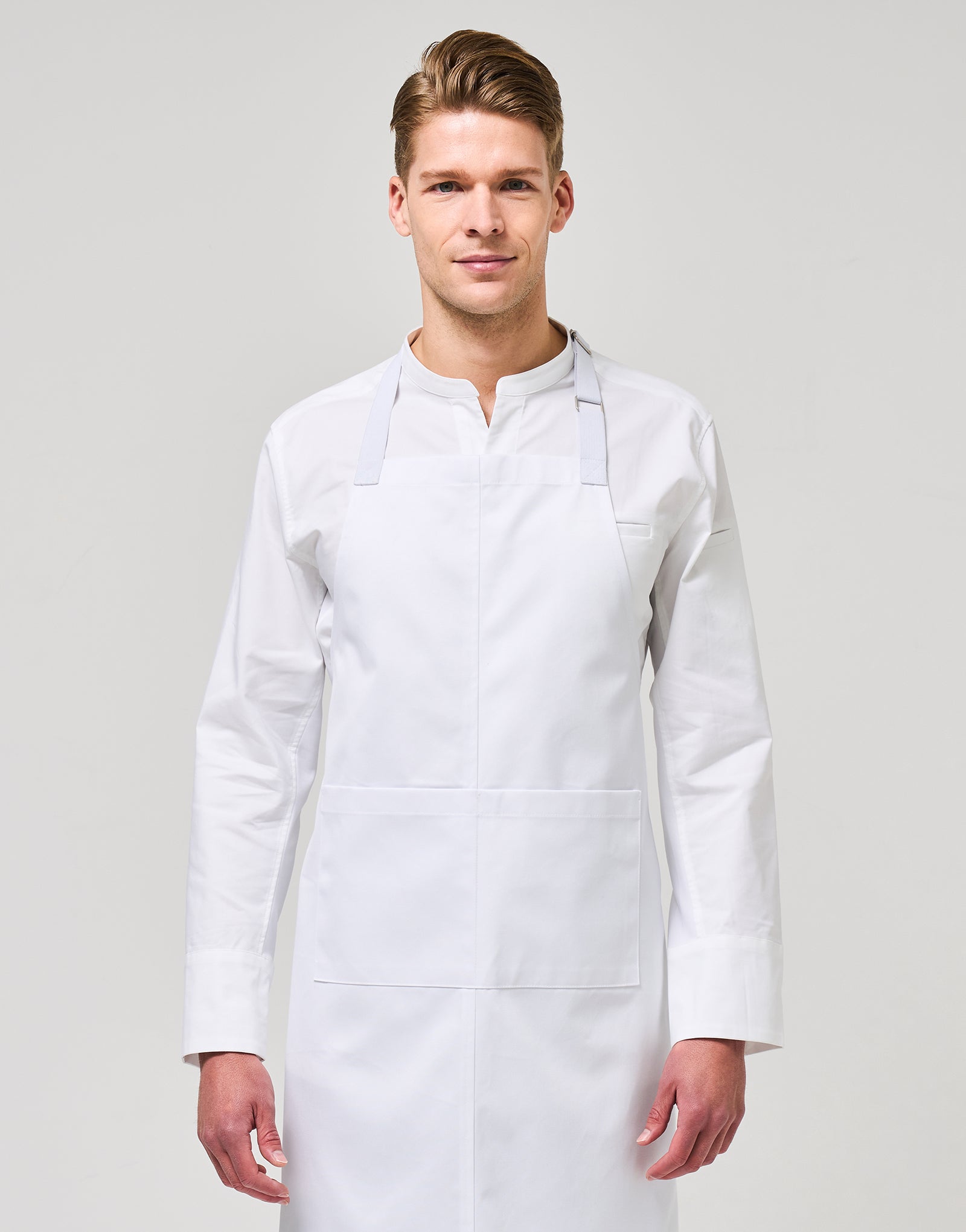 Band relaxed neck strap apron #AA2043 White