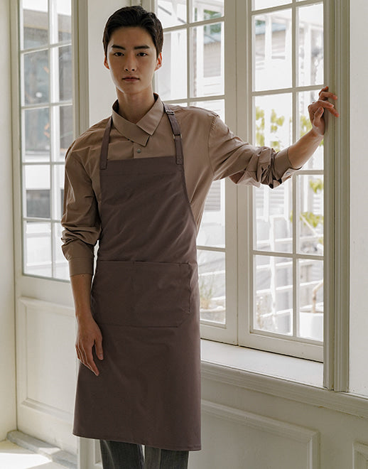 Colmar wrinkle-free neck strap apron #AA1962 Brown