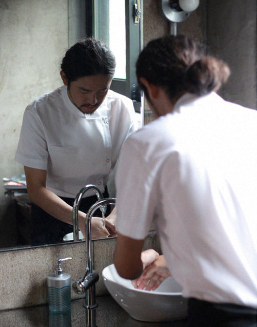 Manteau de chef en coton Nouveau #AJ2013