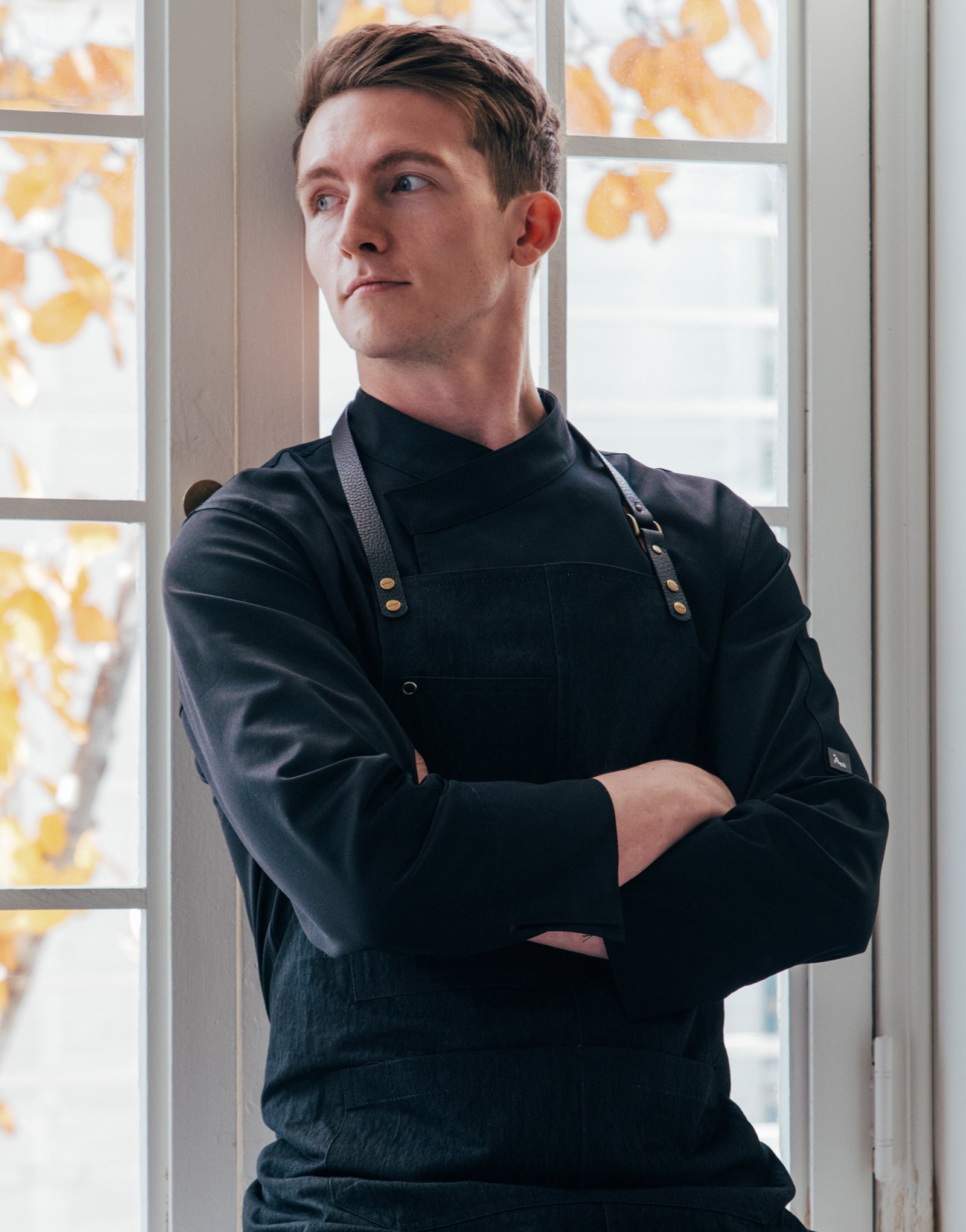 strap change custom Bib apron #AA1976 denim black