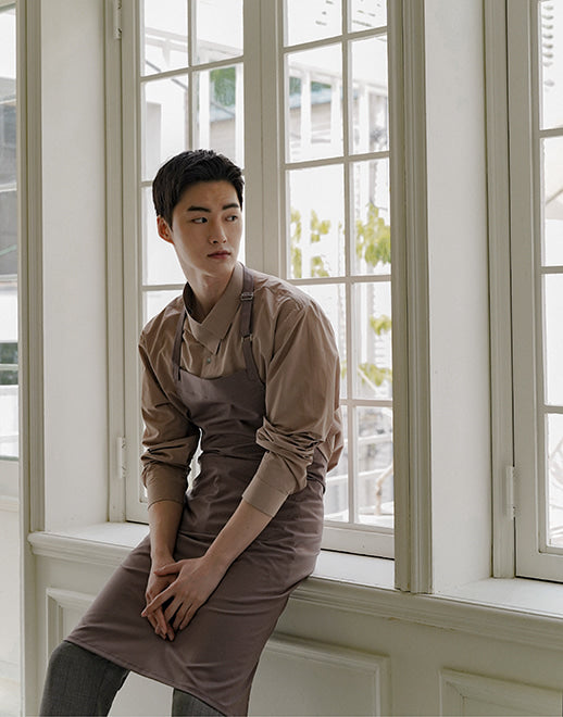 Colmar wrinkle-free neck strap apron #AA1962 Brown