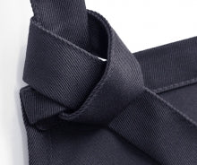 #AA1414 Basic chest Apron Gray