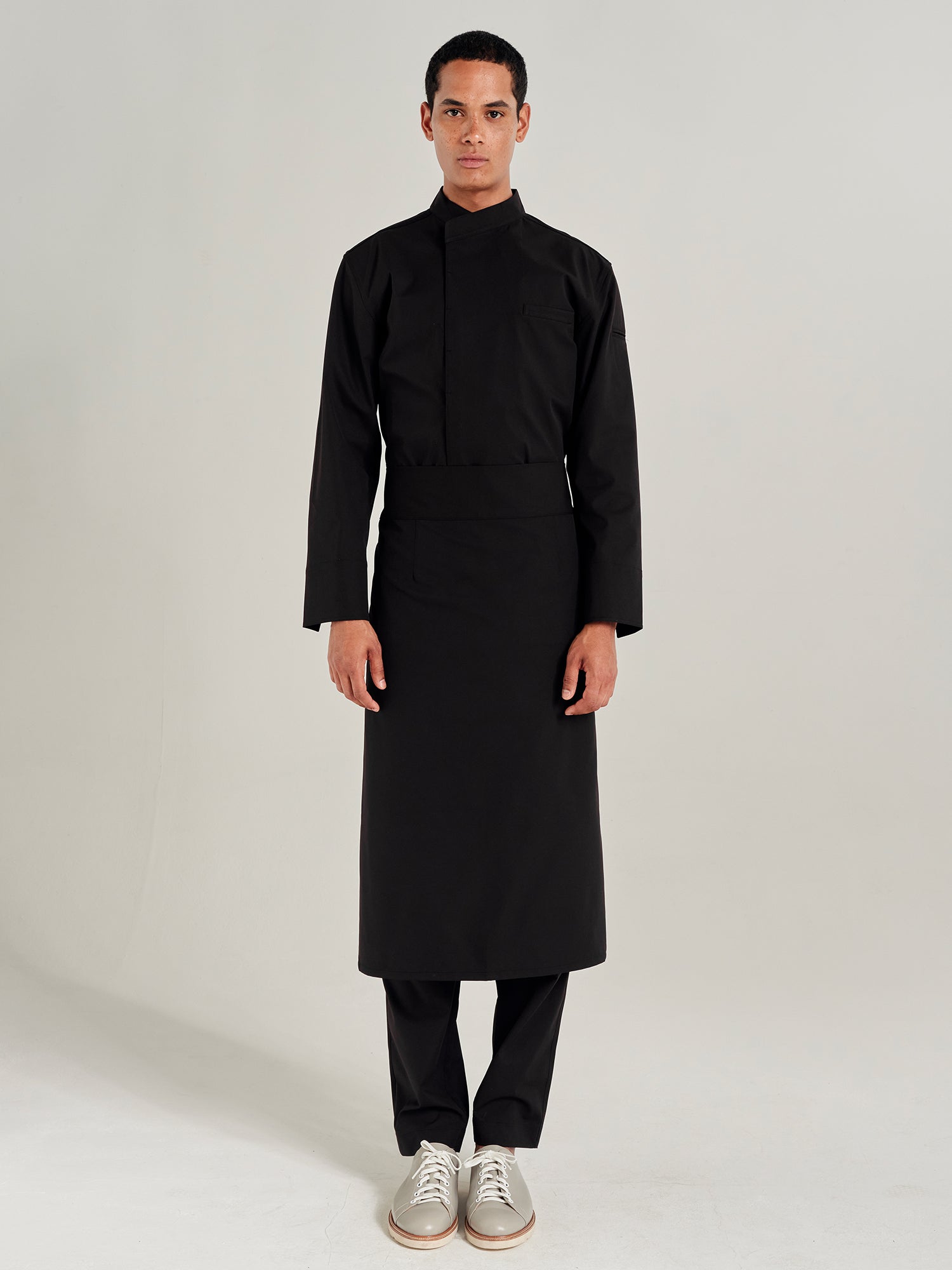 [AMN] Muyon aero stretch chef coat #AJ2064 Black