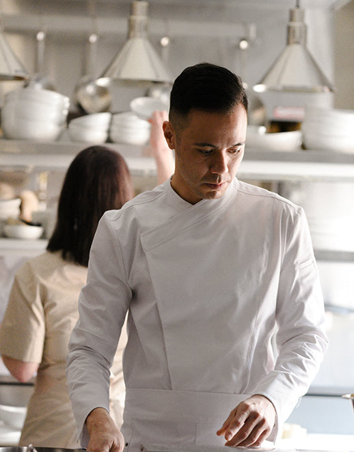 side big pocket waist apron #AA1957 white