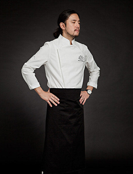 v-folding apron black #AA1662