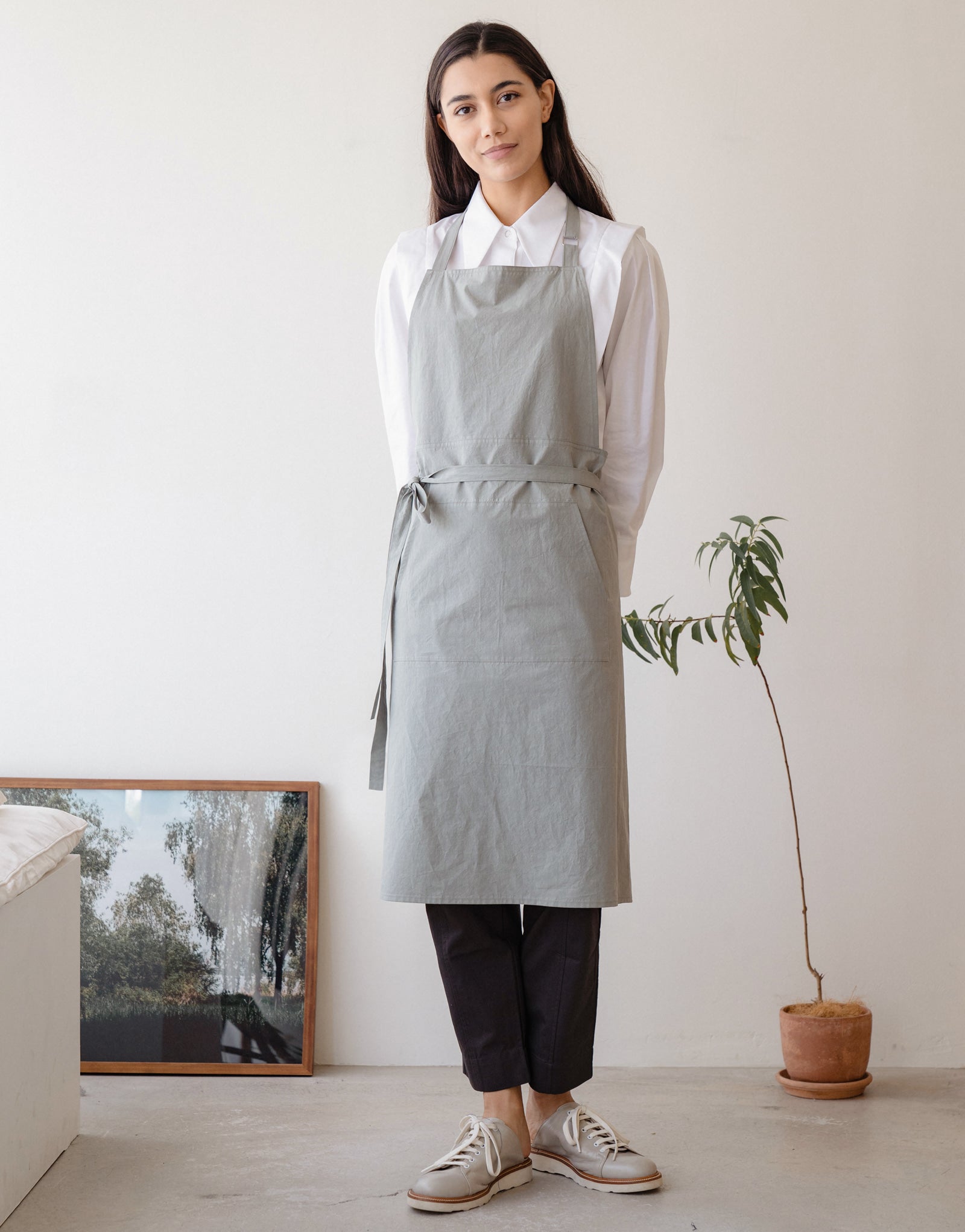 Page nsck strap chest apron #AA2011 Sage garden