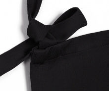 (AA1414) basic chest apron - black