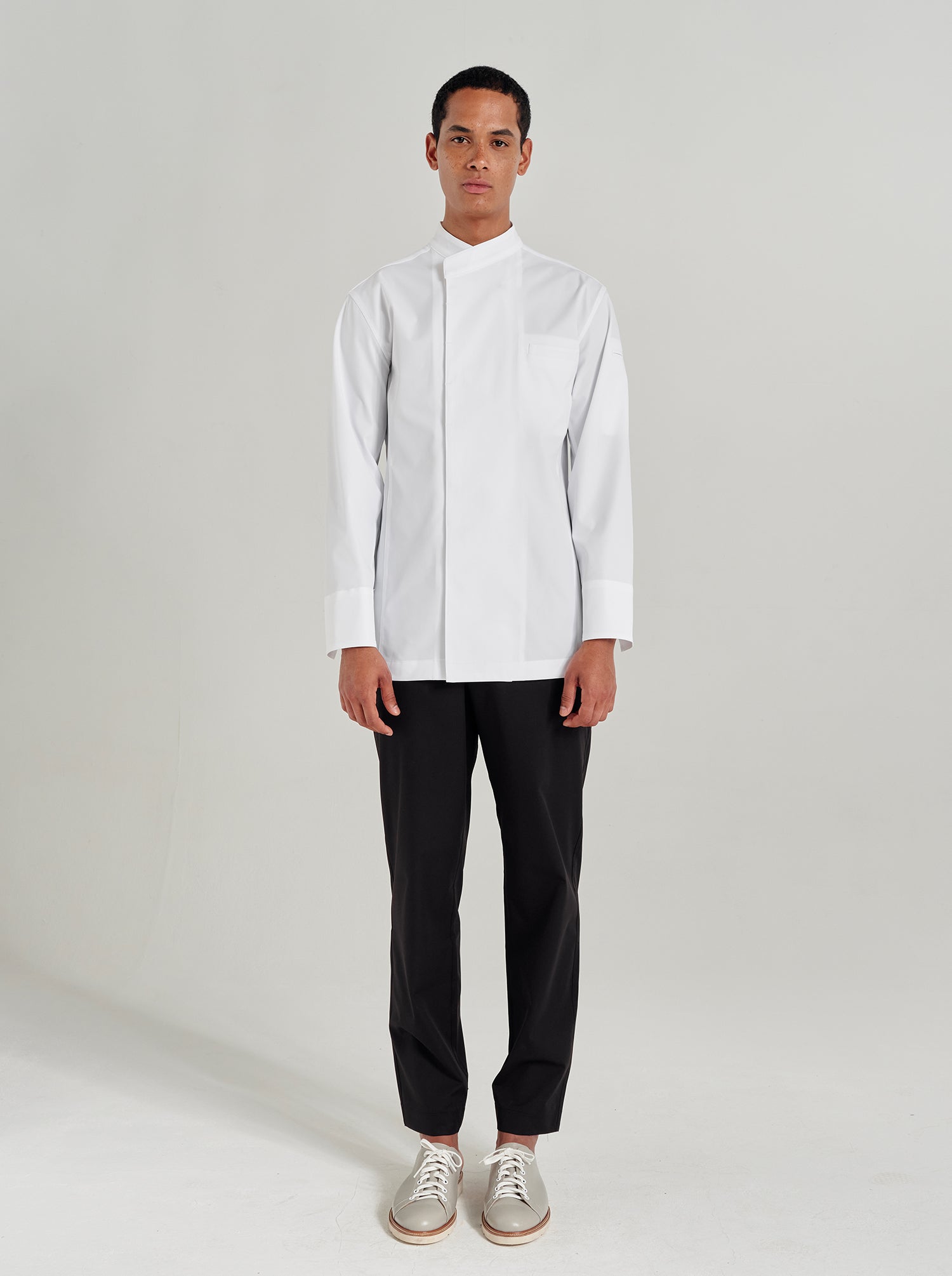 [AMN] Muyon aero stretch chef coat #AJ2064 White