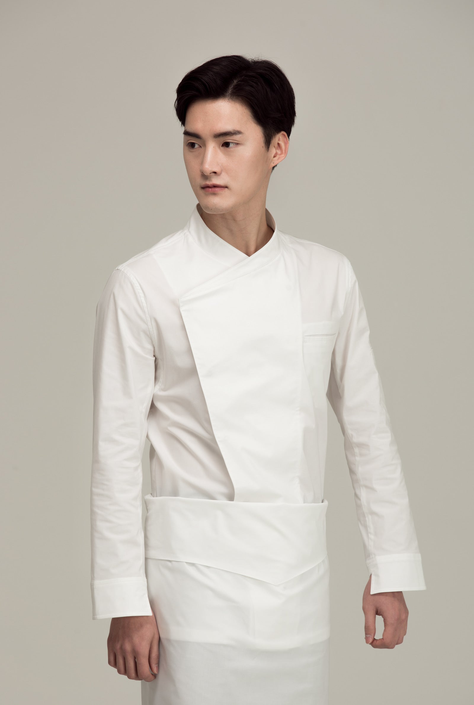 Coverd relaxed chef apron #AA1914 Off-White