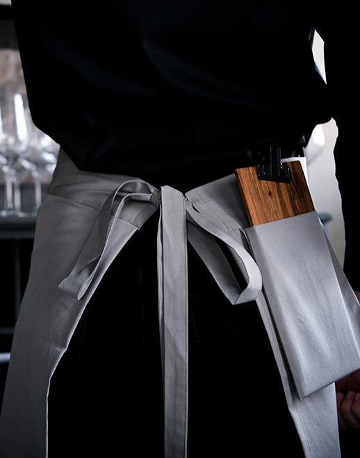 dangled back pocket waist apron #AA1956 grey