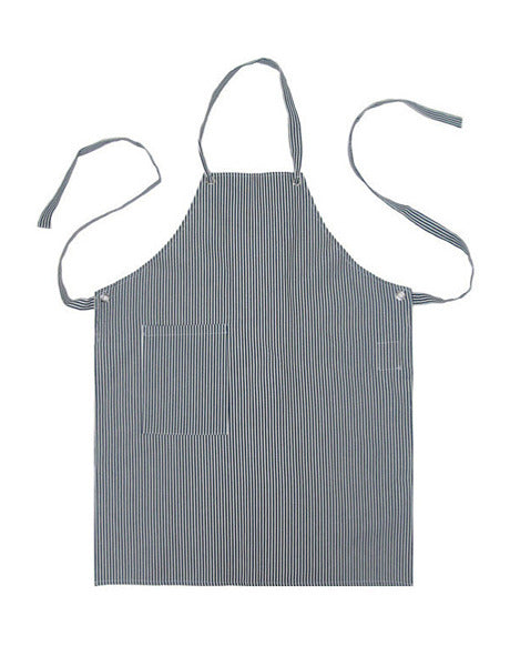 Natural Stripe Canvas Apron White #AA1307