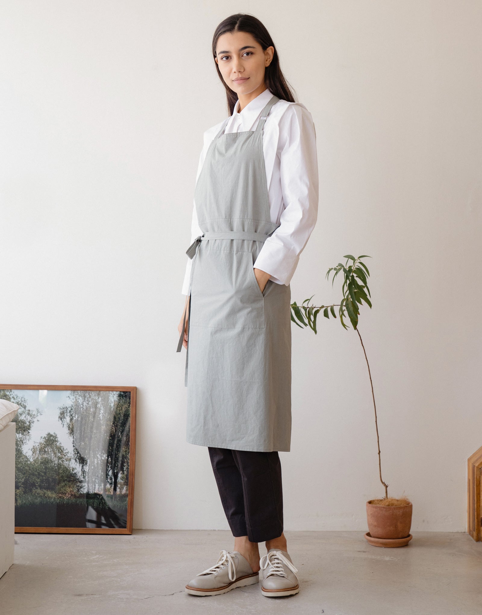 Page nsck strap chest apron #AA2011 Sage garden