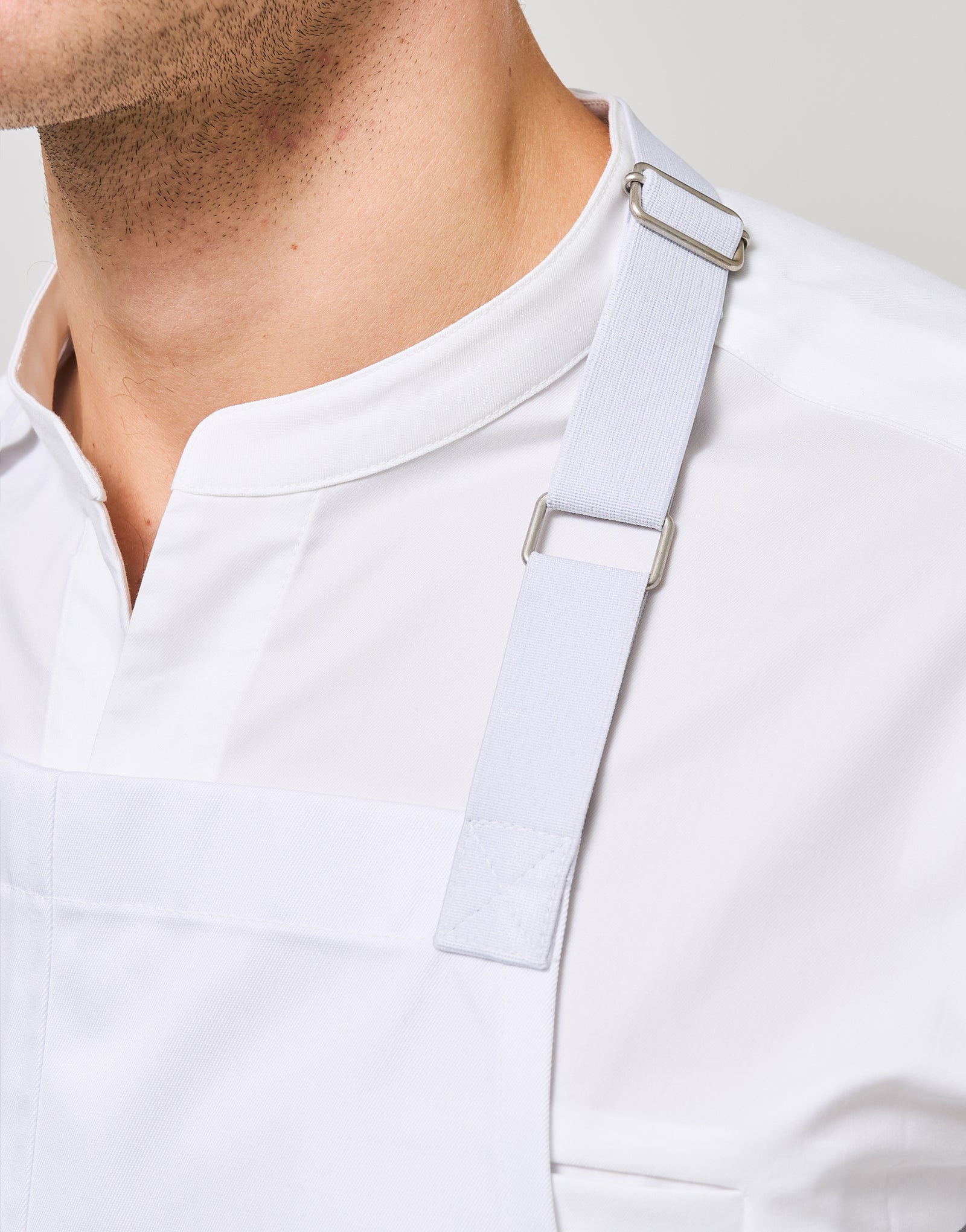 Band relaxed neck strap apron #AA2043 White