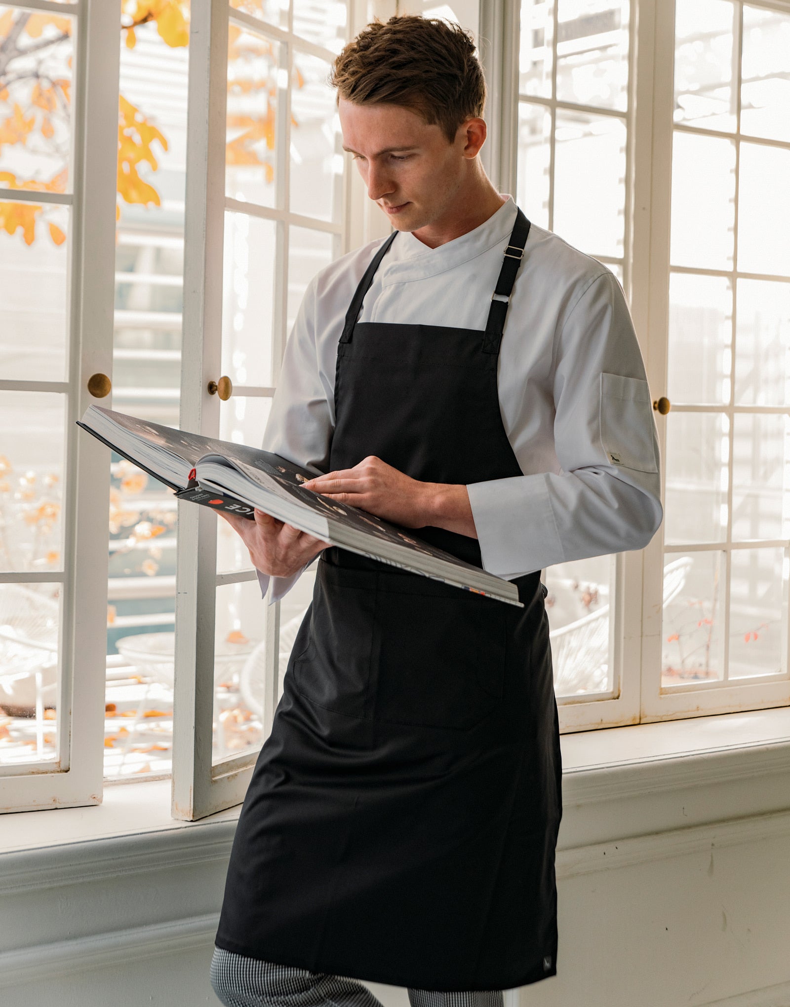 Colmar wrinkle-free neck strap apron #AA1962 Black