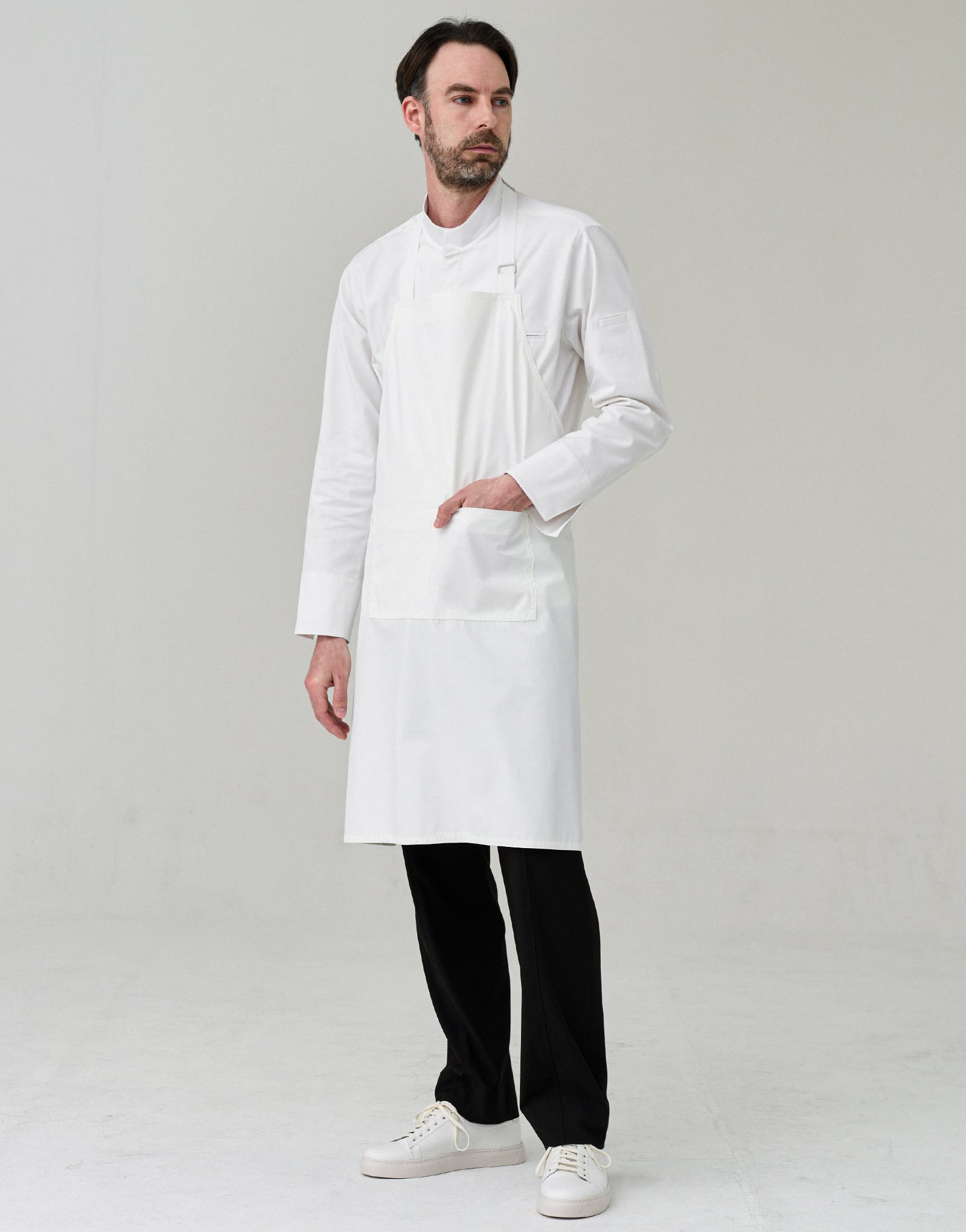 Oil & water proof lite apron #AA2040 White
