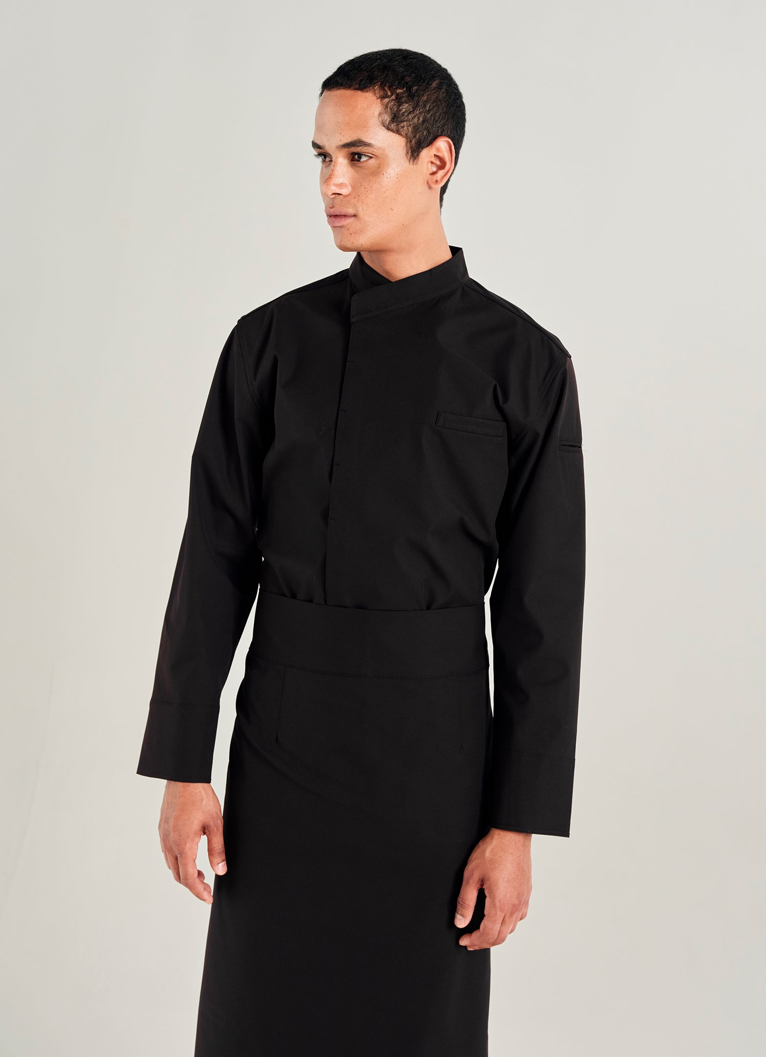 [AMN] Muyon aero stretch chef coat #AJ2064 Black