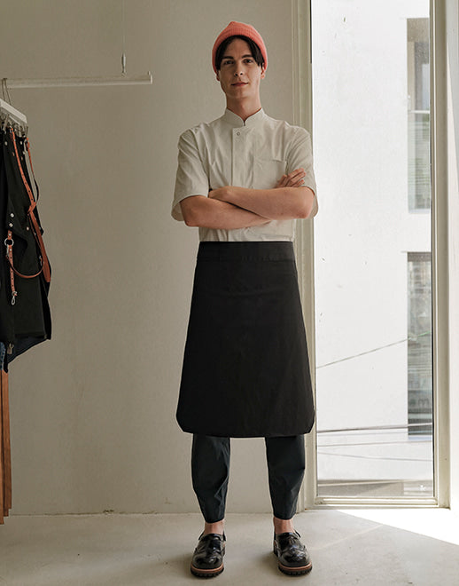 both sides custom chef apron #AA1955 black