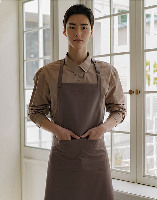 Colmar wrinkle-free neck strap apron #AA1962 Brown