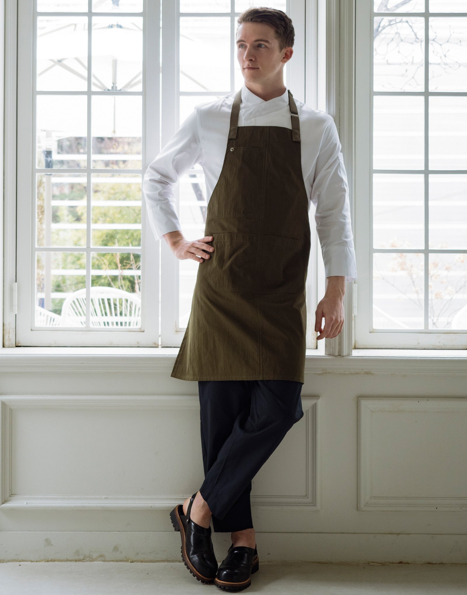 strap change custom Bib apron #AA1976 olive khaki