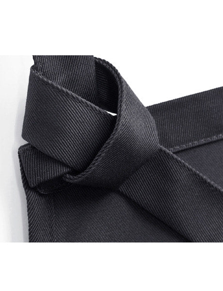 #AA1414 Basic chest Apron Gray