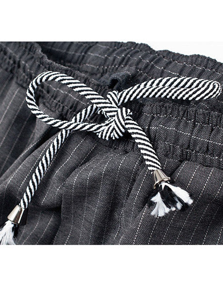 pencil striped chef pants charcoal #AP1665