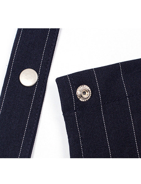 Modern pin striped apron #AA1702 Navy