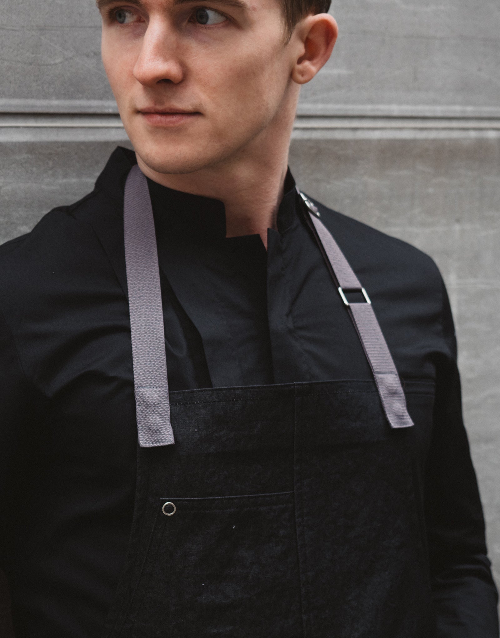 strap change custom Bib apron #AA1976 denim black