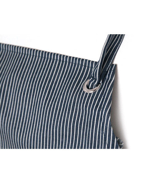 Natural Stripe Canvas Apron Navy #AA1306