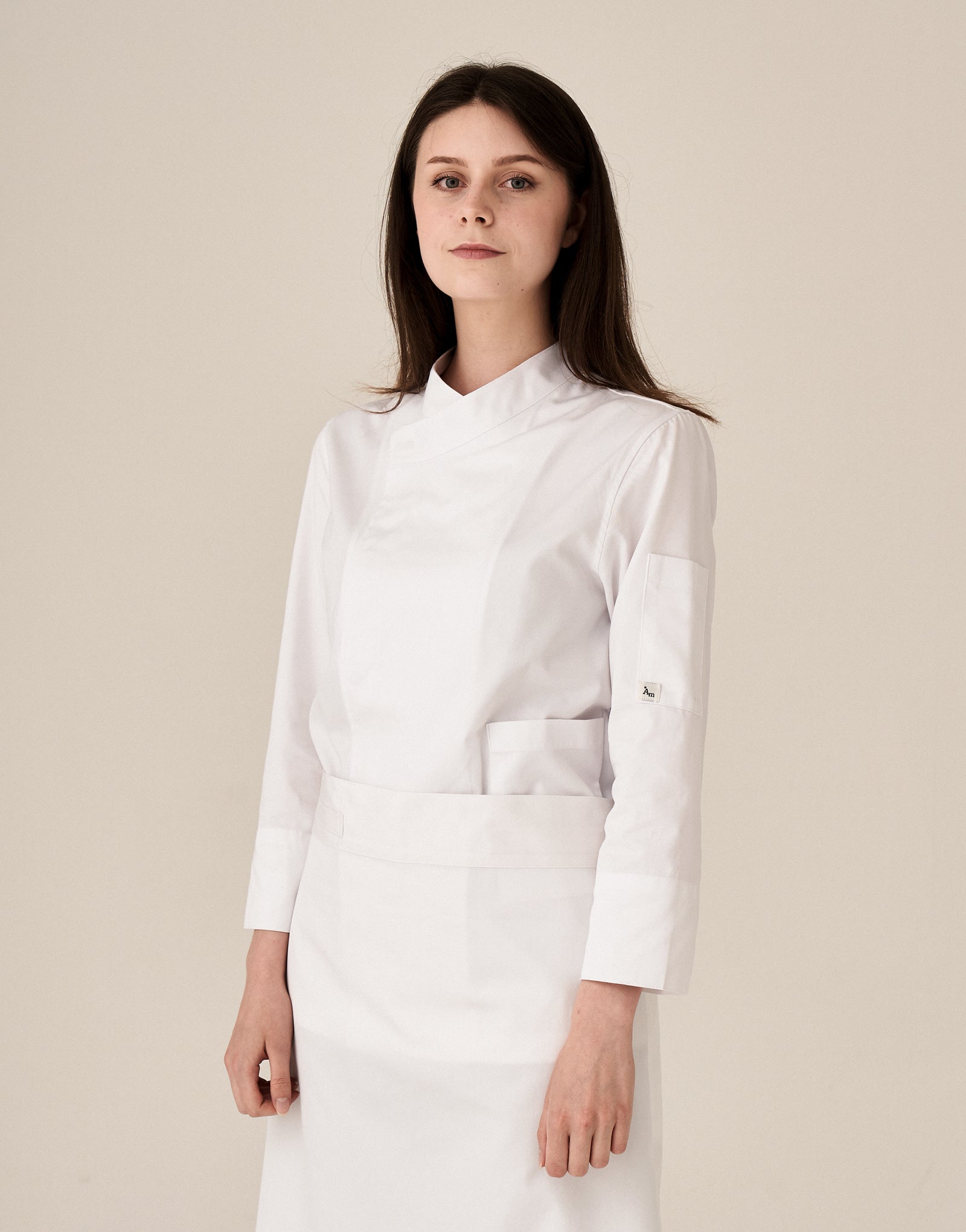 signature back side cooling nine-part chef coat #AJ1972 white