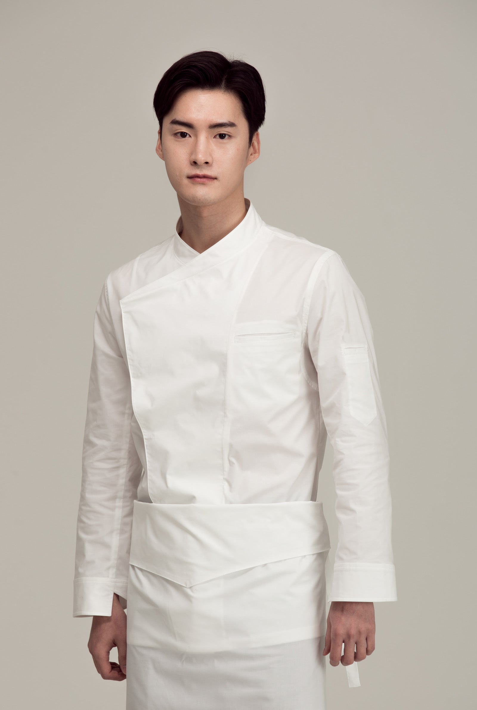Coverd relaxed chef apron #AA1914 Off-White