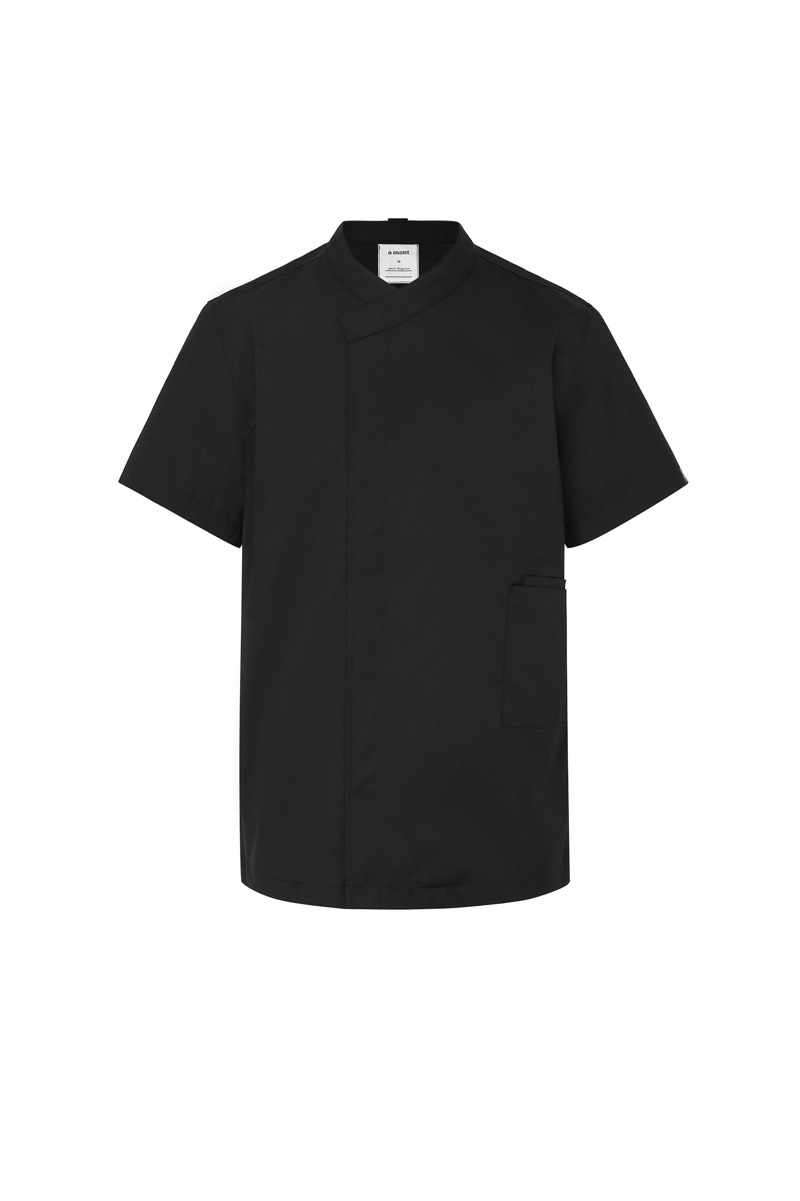 signature back side cooling short sleeve chef coat #AJ1979 Black