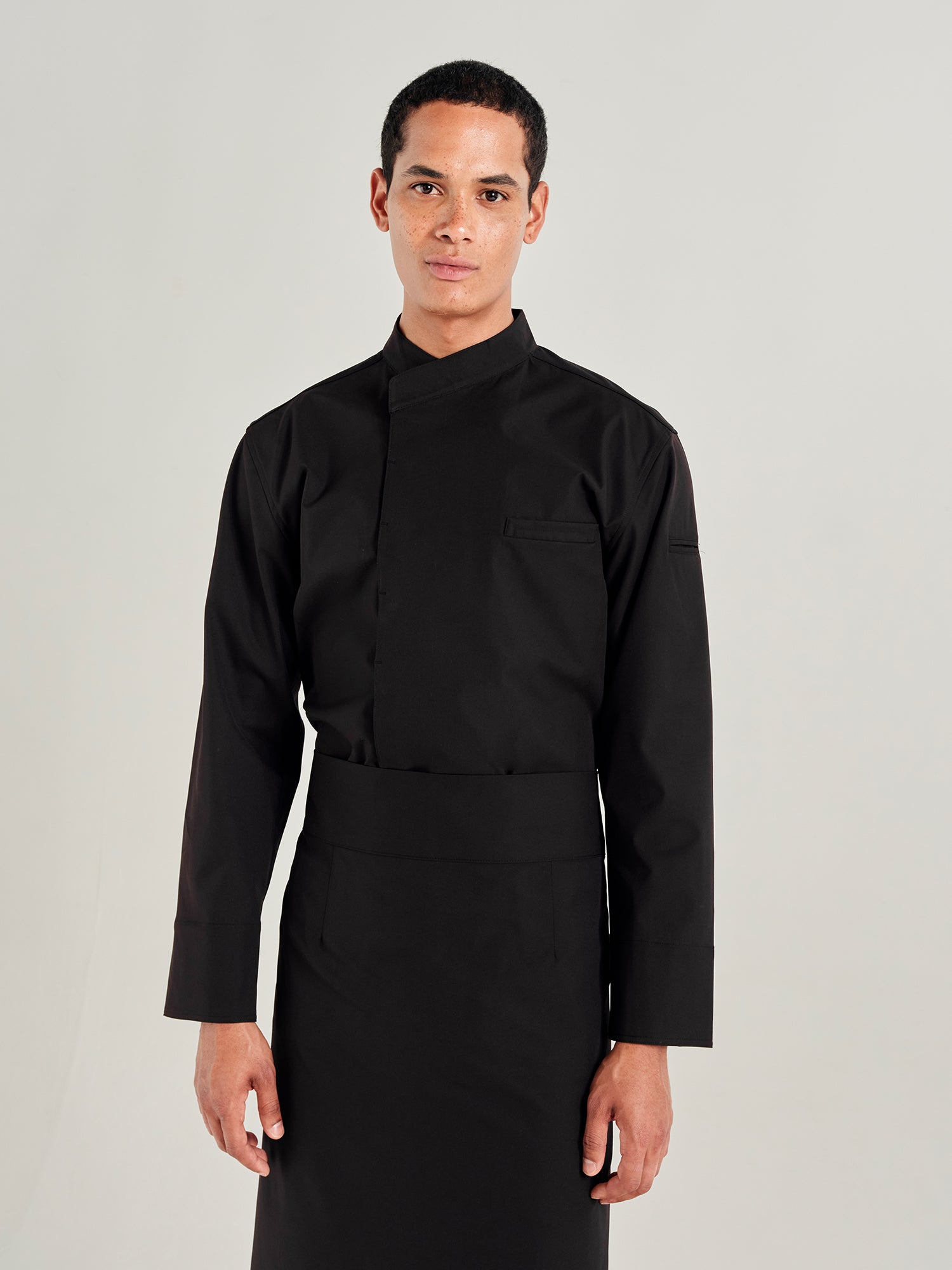 [AMN] Muyon aero stretch chef coat #AJ2064 Black