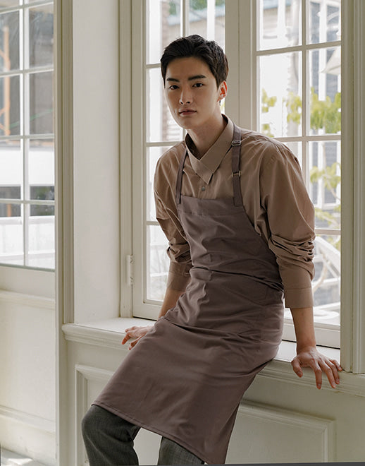 Colmar wrinkle-free neck strap apron #AA1962 Brown